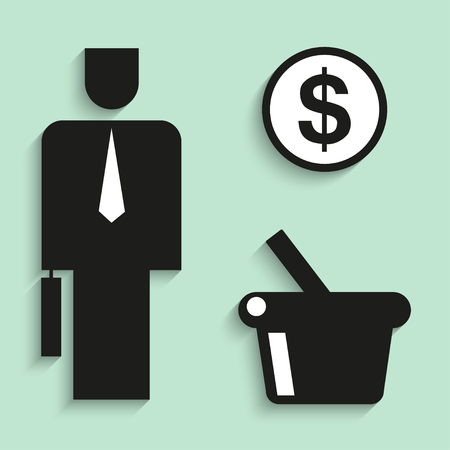 Necessary purchases. Vector illustration.のイラスト素材