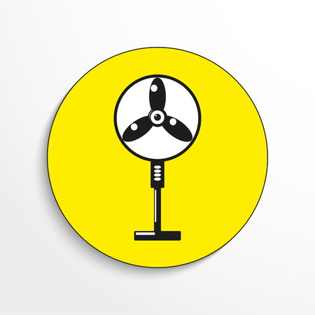 Household appliances. Floor fan. Vector icon.のイラスト素材