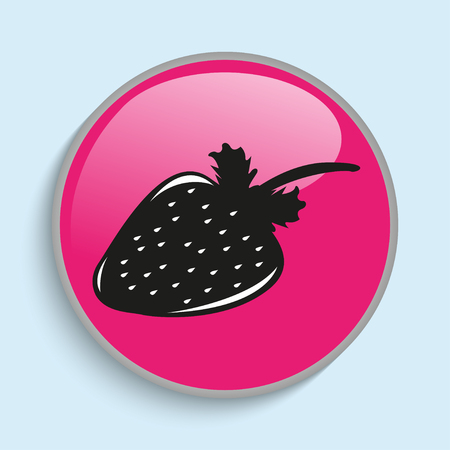 Fresh strawberries. Vector icon.のイラスト素材