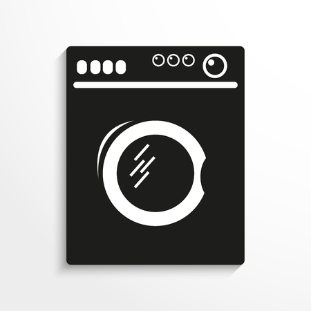 Household appliances. Washing machine. Vector icon.のイラスト素材