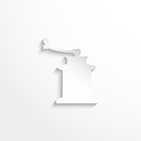 Manual coffee grinder. Vector icon.のイラスト素材