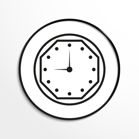 Wall Clock. Vector icon.のイラスト素材