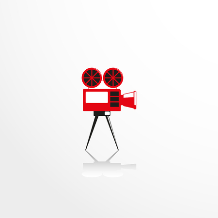 Old movie camera. Vector icon.のイラスト素材