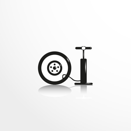 Inflation wheel. Vector icon.のイラスト素材