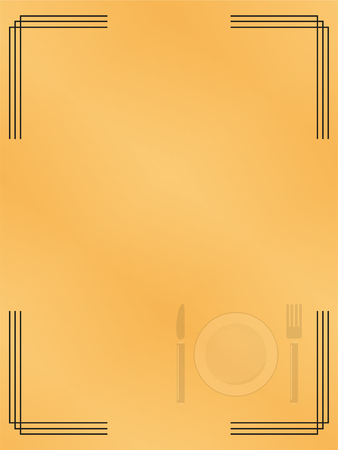 Page menu in the restaurant. Vector illustration.のイラスト素材
