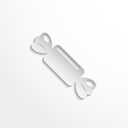 Confectionery. Chocolate candy in the package. Vector icon.のイラスト素材