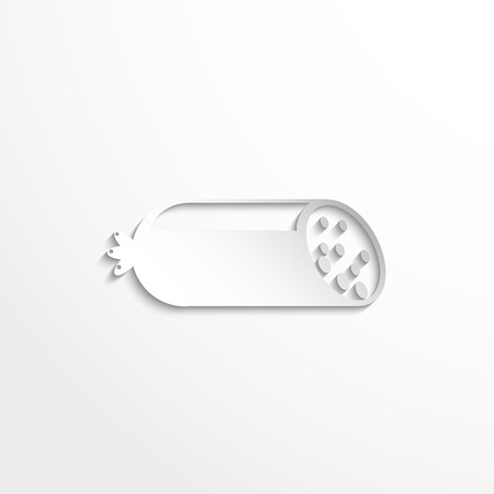 Smoked sausage. Vector icon.のイラスト素材