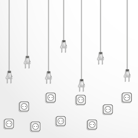 Electrical plugs and electrical outlets.のイラスト素材