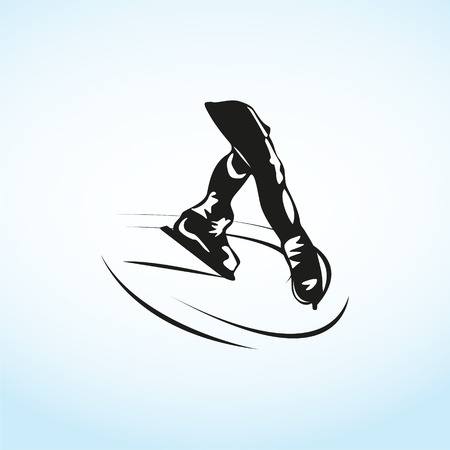 Sports symbols. Figure skating. Vector illustration.のイラスト素材