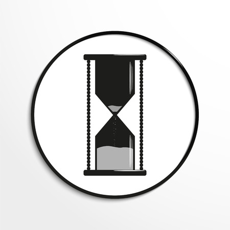 Hourglass. Conditional symbol. Vector icon.のイラスト素材