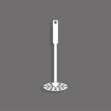 Kitchen tools for cooking mashed potatoes. Vector icon.のイラスト素材