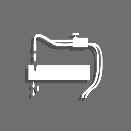 Cutting work with a gas cutter vector icon.のイラスト素材