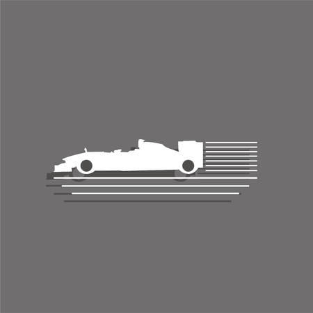 Sport signs. Competitions fast cars. Vector icon.のイラスト素材
