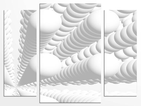 Three-part panel with an abstract pattern. Vector illustration.のイラスト素材