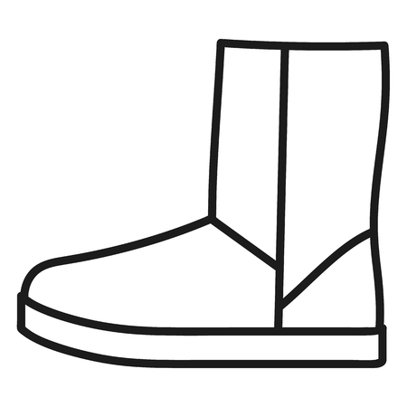 Beautiful hand-drawn outlined icon of a women's shoe in white backgroundのイラスト素材