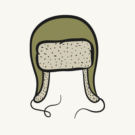 Beautiful colored icon of a winter cap in light backgroundのイラスト素材