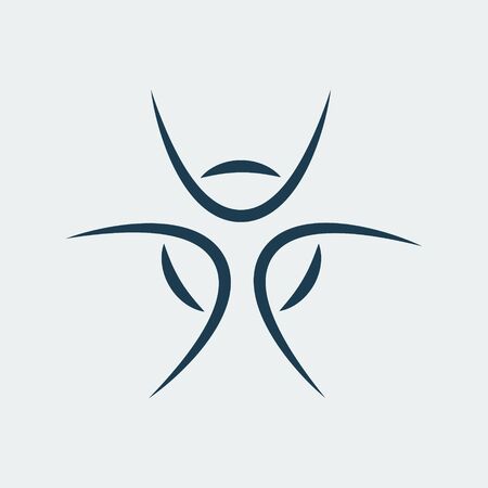 Vector colorful icon of a beautiful symmetrical geometric figure.のイラスト素材