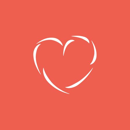 Vector image of a beautiful and unusual heart shape in red background.のイラスト素材