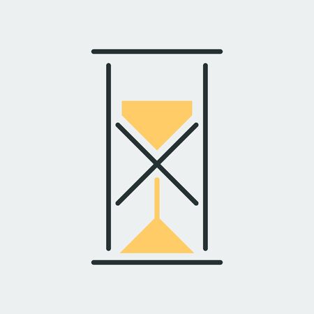 Vector icon of an hourglass. It represents a concept of time management, timer, countdown, schedule.のイラスト素材