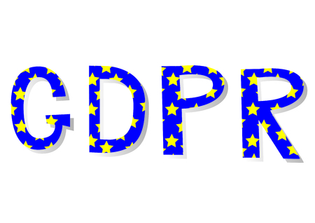 GDPR - General Data Protection Regulation, word abbreviationのイラスト素材