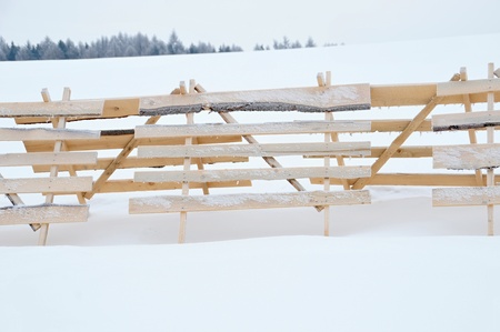 the barriers for snowの写真素材