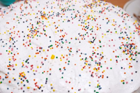 Easter cake with coloured sugar