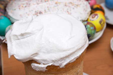 Spread on white egg cream