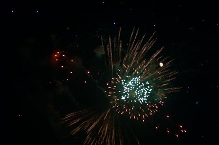 Festive fireworkの写真素材