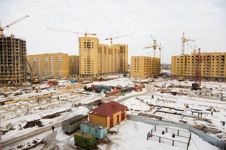 New urban district. Astana, capital of Kazakhstan Republic.