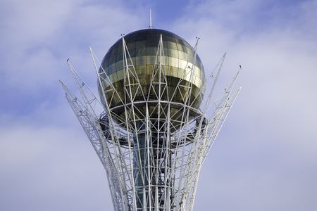 Baiterek landmark, symbol of Astana, capital of Kazakhstanの写真素材