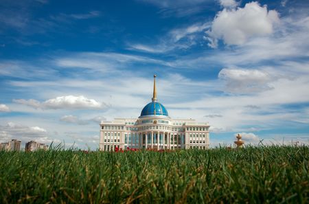 President's palace. Apartment of a president of Kazakhstan. Astana.の写真素材