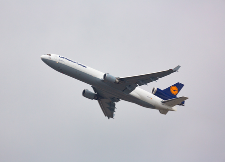 McDonnell Douglas flies in the sky