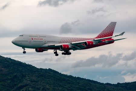 Boeing 747 Rossiya landingのeditorial素材