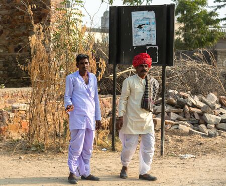 Two Indian Men in Pushkar Rajasthanのeditorial素材