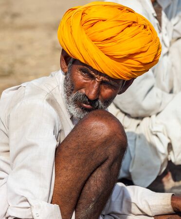 Indian man at the Pushkar Fairのeditorial素材