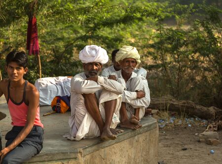 Indian man at the Pushkar Fairのeditorial素材