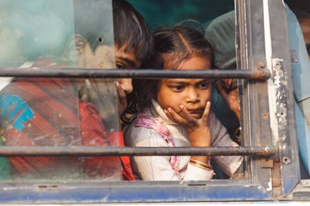 Indian poor dirty kidsのeditorial素材