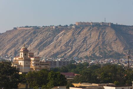 Jaipur on the background of Amber Fortのeditorial素材