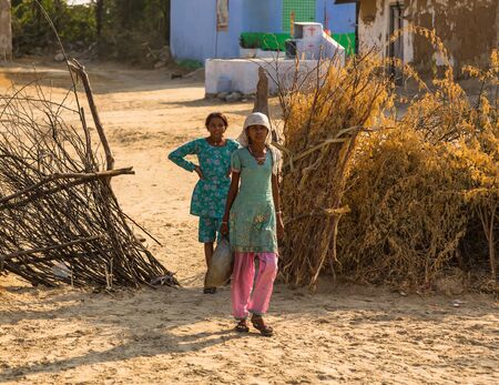 Indian women in Pushkarのeditorial素材