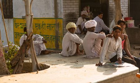 Indian men poor in Pushkarのeditorial素材