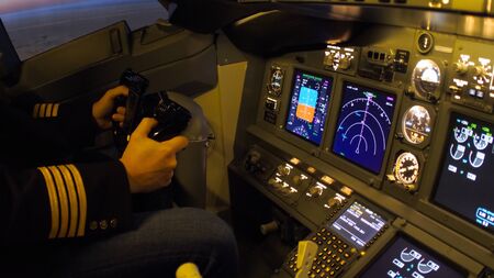 Aircraft cabin insideの写真素材