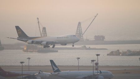 Worldwide Boeing 747 landingのeditorial素材