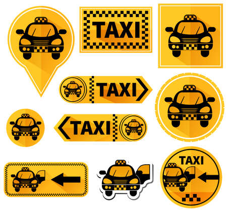 taxi carのイラスト素材