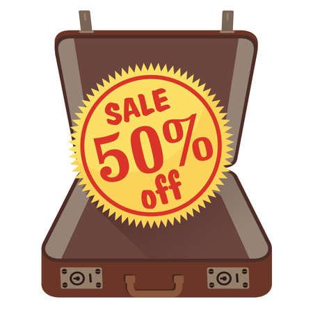 old suitcase for saleのイラスト素材