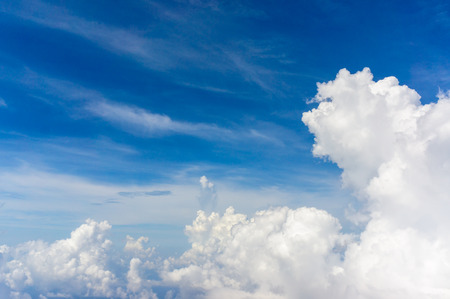 a view of sky, above of clouds.