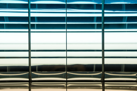close up of fluorescent light set in the roofの写真素材