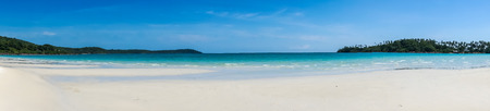 Panorama of the tropical sandy beach of Koh Kood, Koh Kood, Thailand sea