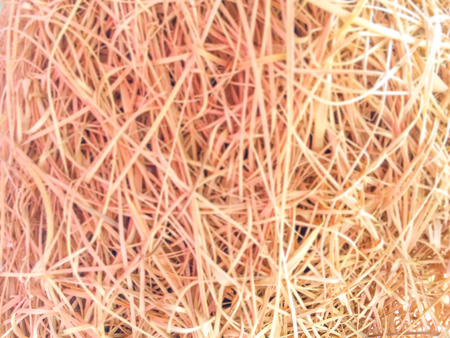 unfocus of Dry straw macro shot. Background or Textureの写真素材