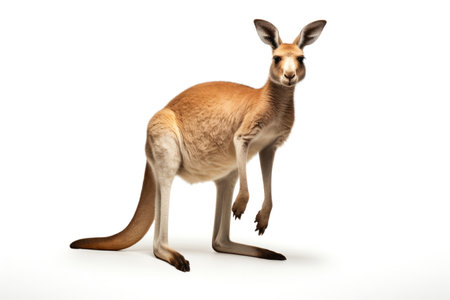 Kangaroo isolated on a white background.の素材