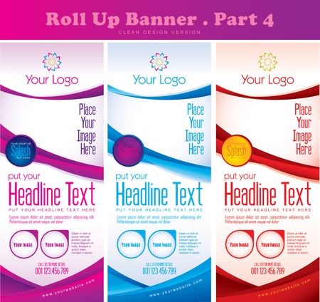 Multipurpose Roll up Banner Vol 4のイラスト素材